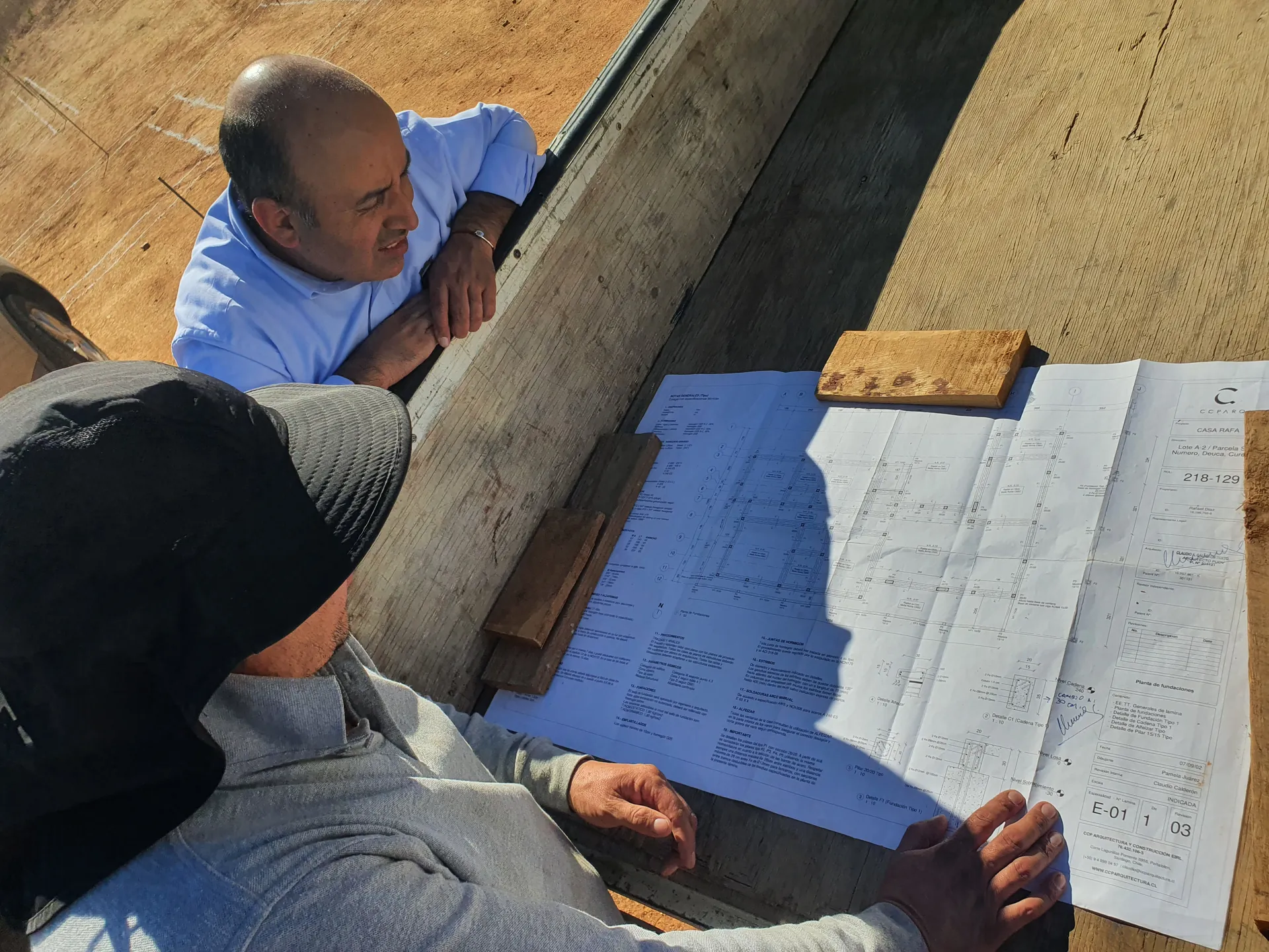 Casa Curepto en construcción, enero 2022, obra de CCP Arquitectura