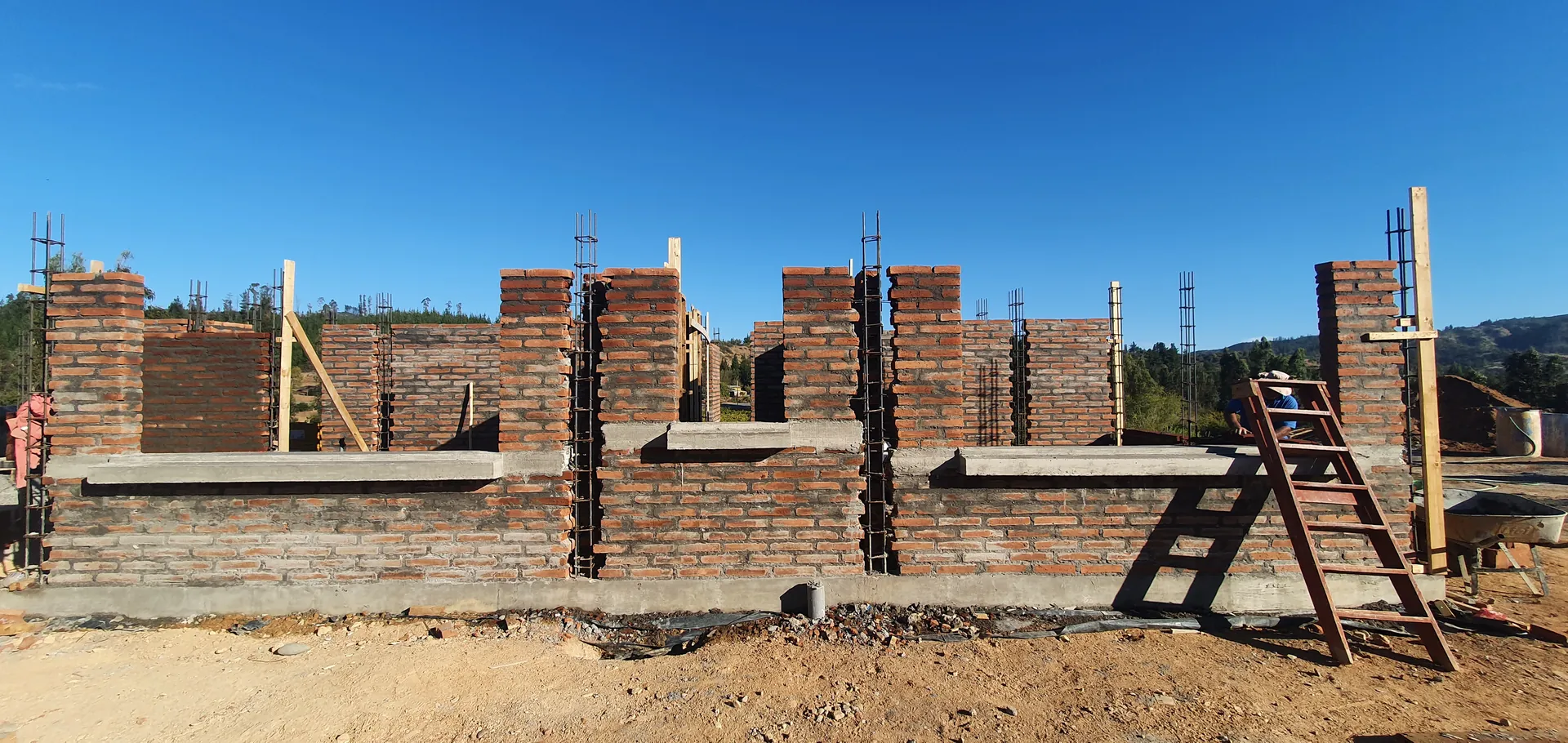 Casa Curepto en construcción, marzo 2022, obra de CCP Arquitectura