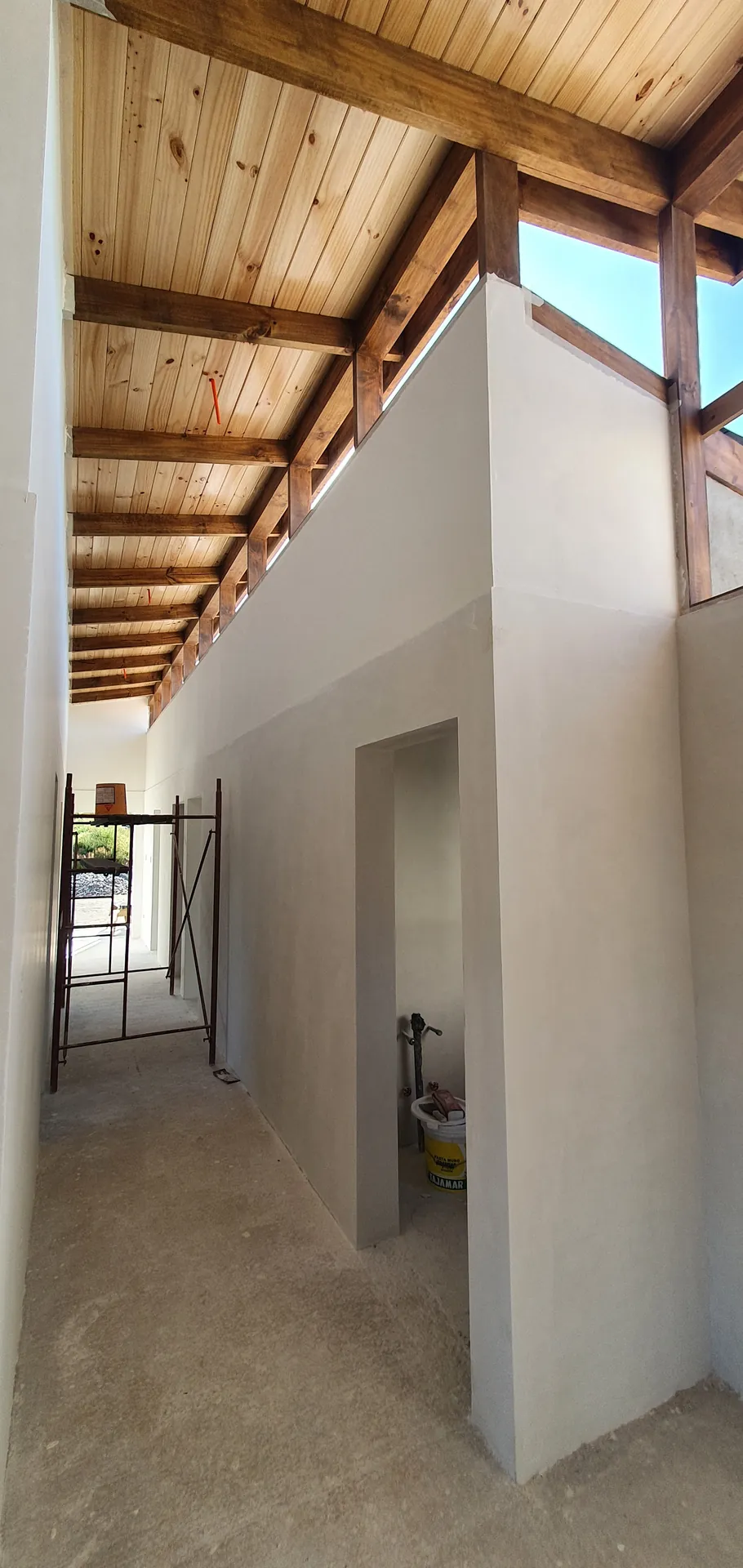 Casa Curepto en construcción, octubre 2022, obra de CCP Arquitectura