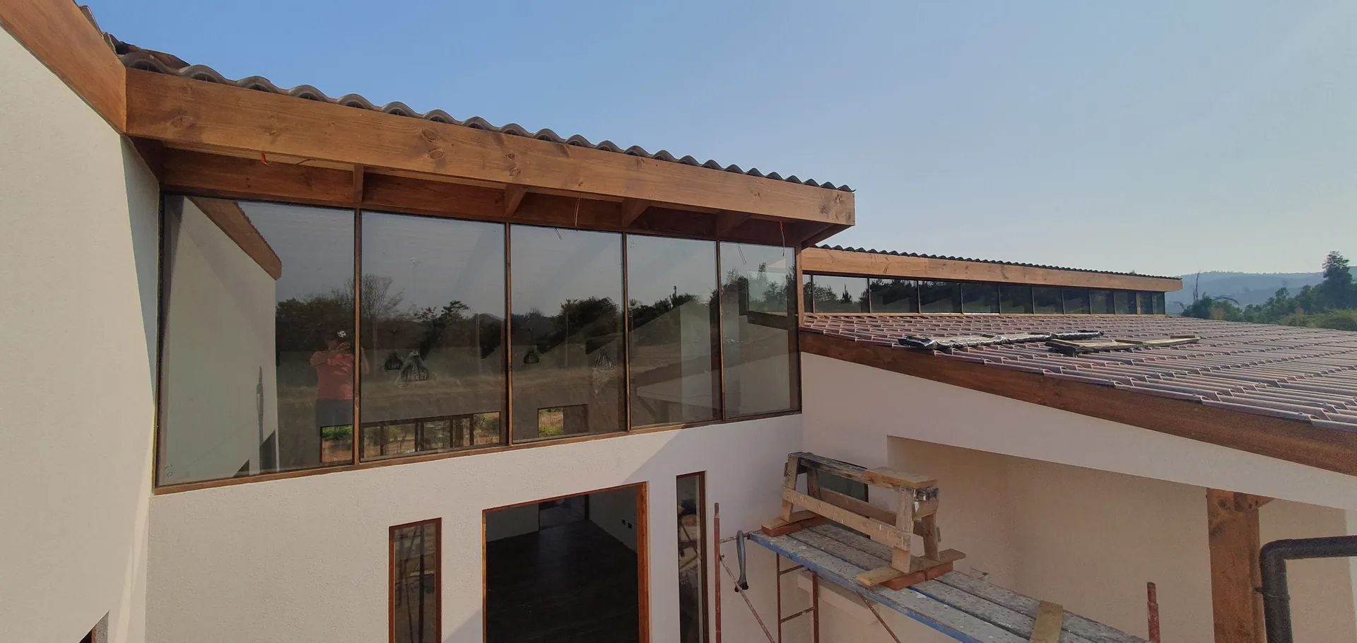Casa Curepto en construcción, febrero 2023, obra de CCP Arquitectura
