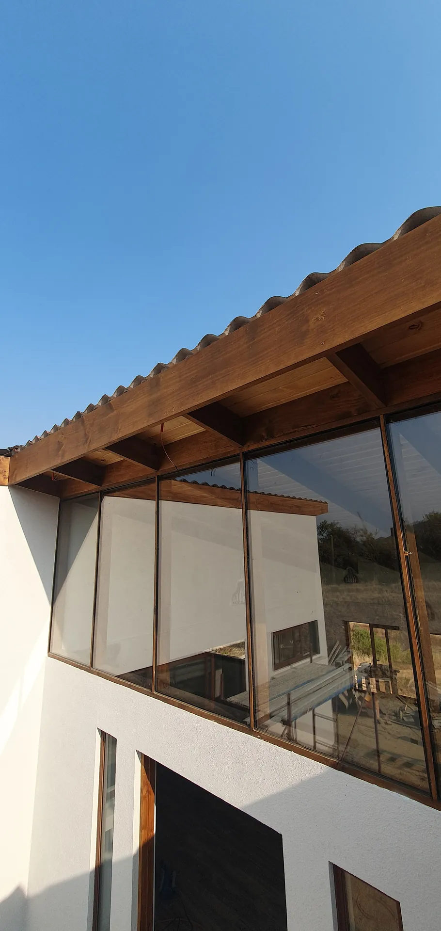 Casa Curepto en construcción, febrero 2023, obra de CCP Arquitectura