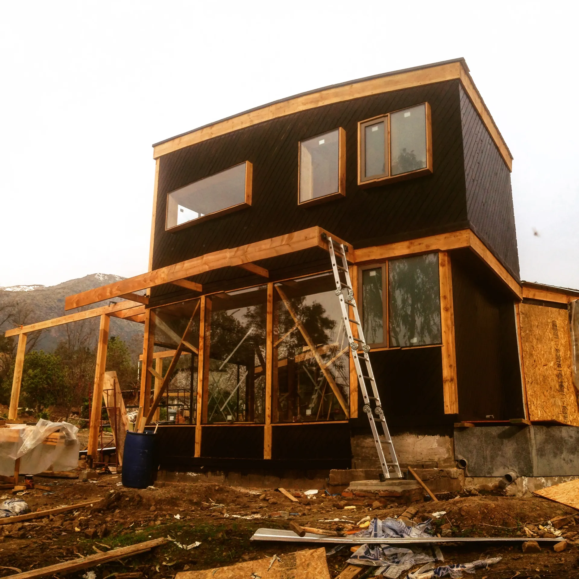 Casa Minillas en construcción, agosto 2015, obra de CCP Arquitectura