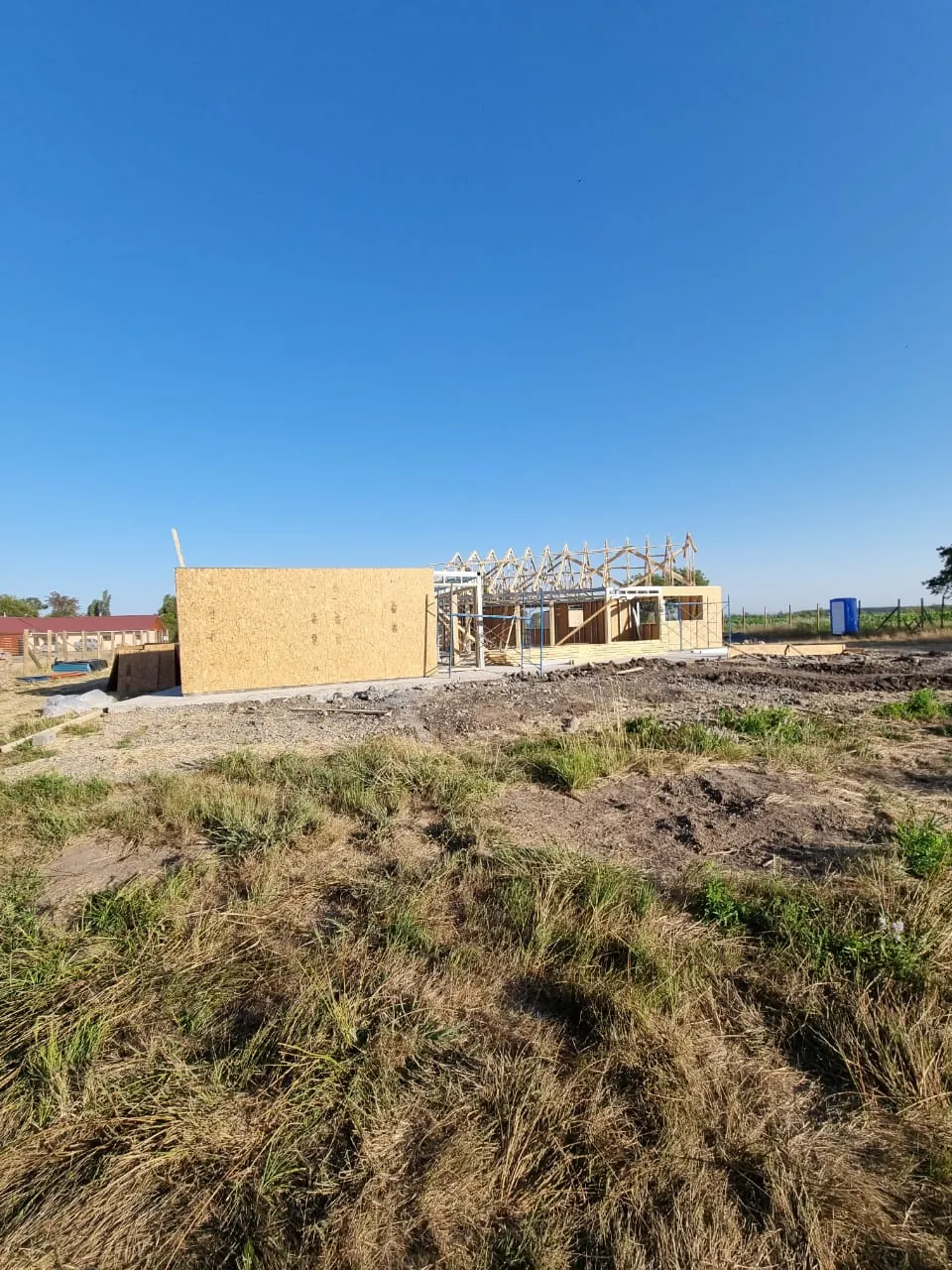 Casa Pitra en construcción, diciembre 2021, obra de CCP Arquitectura