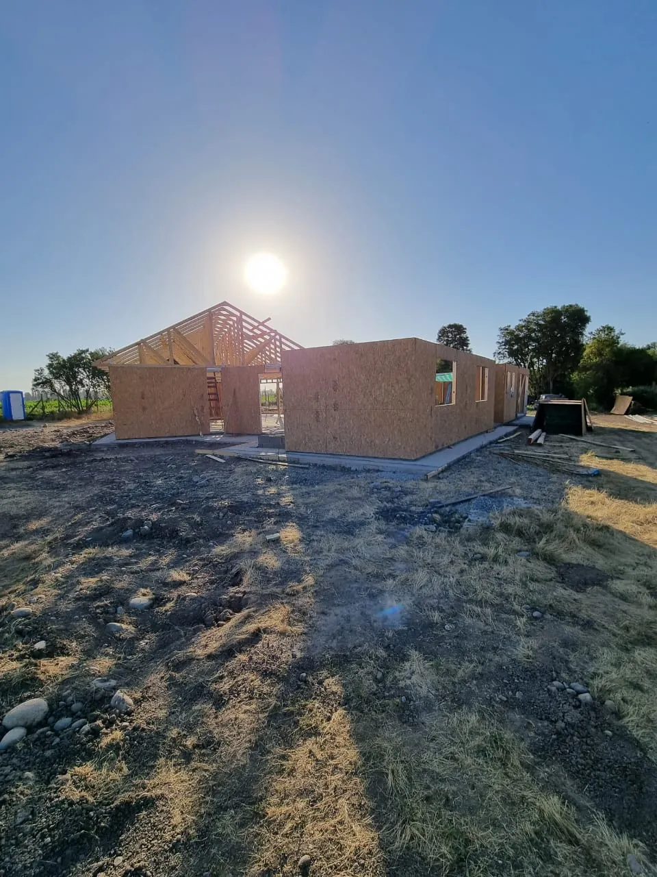 Casa Pitra en construcción, diciembre 2021, obra de CCP Arquitectura