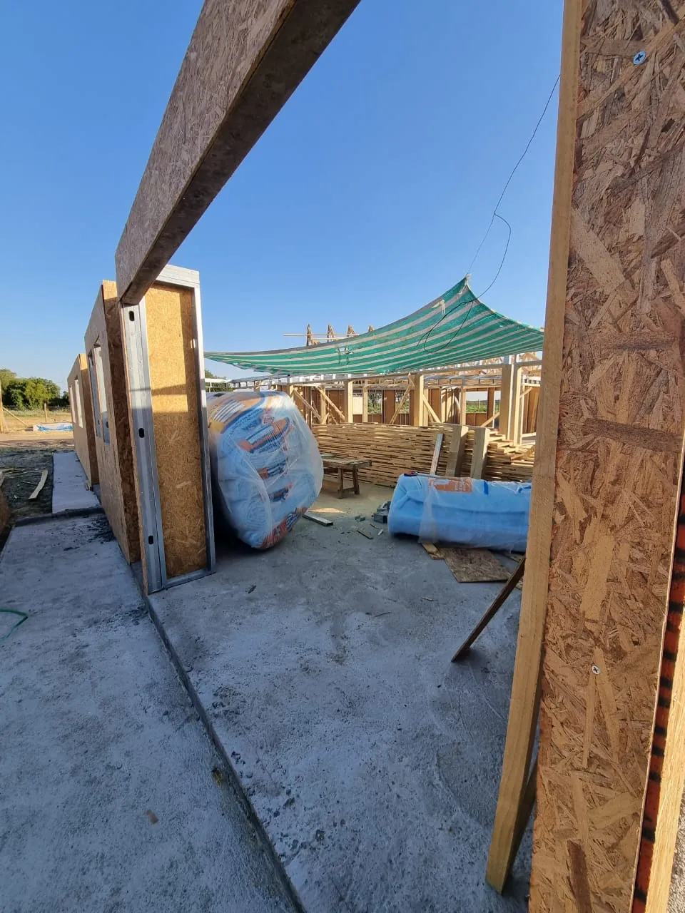Casa Pitra en construcción, diciembre 2021, obra de CCP Arquitectura