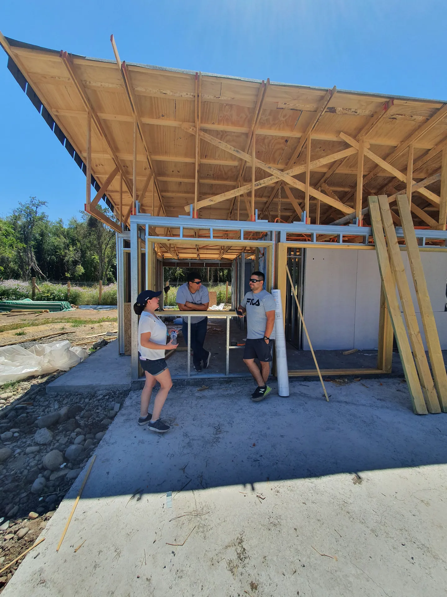 Casa Pitra en construcción, enero 2022, obra de CCP Arquitectura